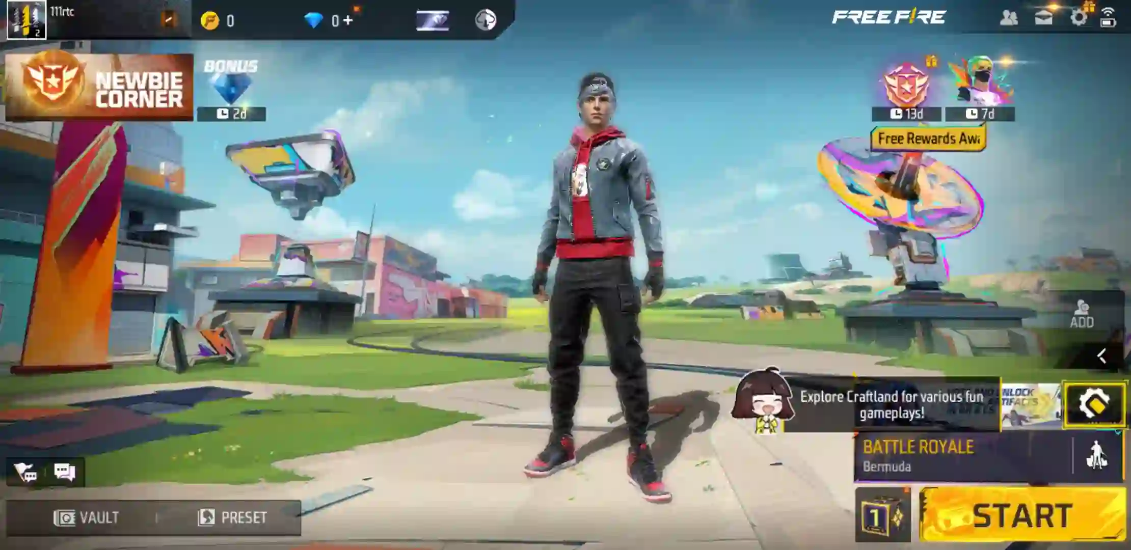 FF Global APK interface