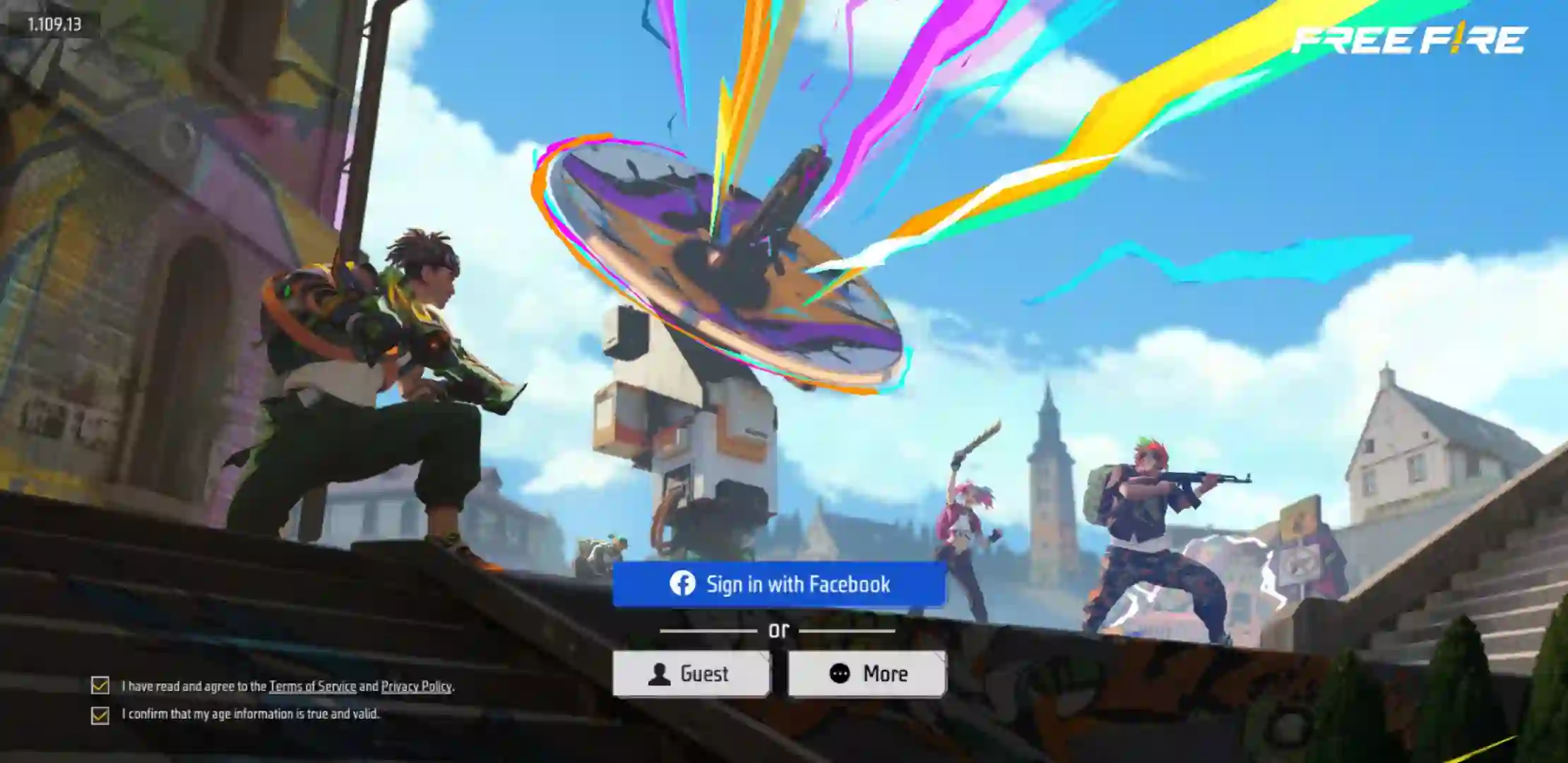 FF Global login screen